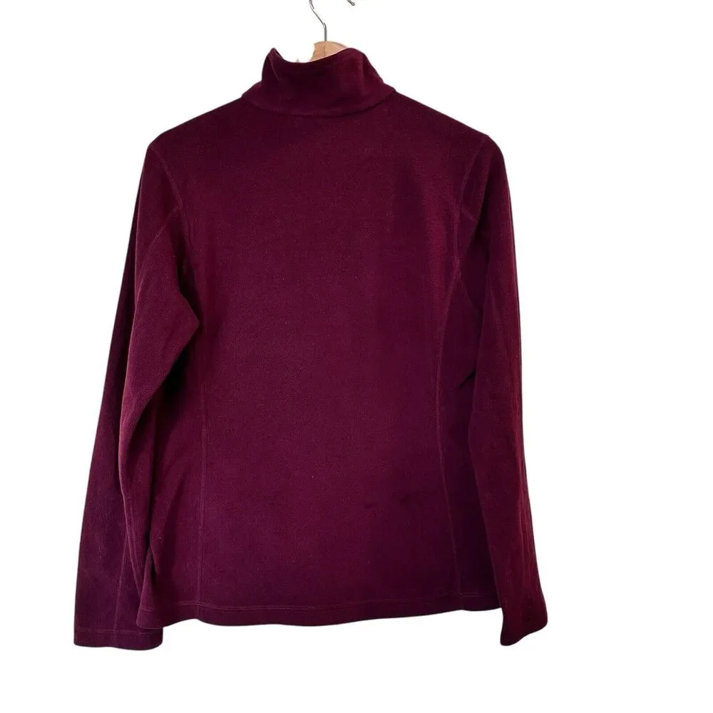 Patagonia Micro D 1/4 zip pullover fleece jacket in deep purple M